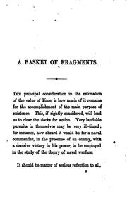 Cover of: A basket of fragments, by a quondam author | 