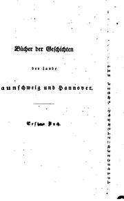 Cover of: Bücher der Geschichten der Lande Braunschweig und Hannover: Eine Volks- und ...