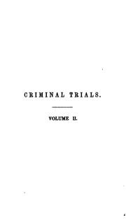 Cover of: American Criminal Trials