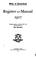 Cover of: Register and Manual - State of Connecticut