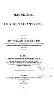 Magnetical Investigations by Rev William Scoresby