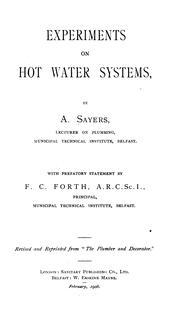 Experiments on Hot Water Systems by A. Sayers