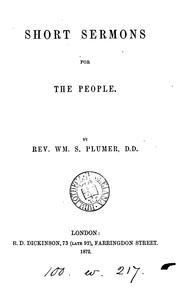 Cover of: Short sermons for the people by 