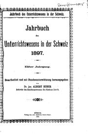 Cover of: Jahrbuch des Unterrichtswesens in der Schweiz