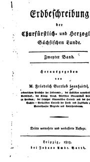 Cover of: Erdbeschreibung der Churfürstlich- und herzoglich- sächsischen Lande