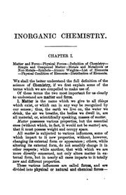 Cover of: Inorganic chemistry: For Use in Science Classes and Higher and Middle Schools | 
