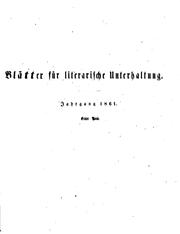 Cover of: Blätter für literarische Unterhaltung by 