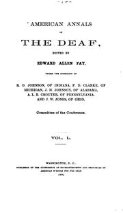 Cover of: American Annals of the Deaf