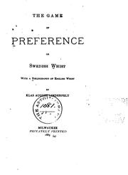 Cover of: The Game of Preference of Swedish Whist by 