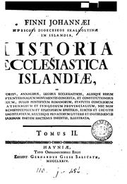 Cover of: Historia ecclesiastica Islandiæ [ed. by J. Finnsson].