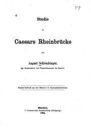 Cover of: Studie zu Caesars Rheinbrücke