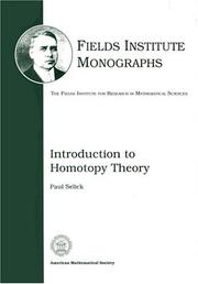 Cover of: Introduction to homotopy theory
