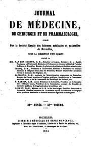 Cover of: Journal de médecine, de chirurgie et de pharmacologie