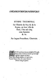 Cover of: Entrée de Charles IX à Paris le 6 mars 1571 by 