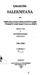 Cover of: Collectio Salernitana v. 3, 1854 by 