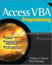 Cover of: Access VBA programming by Brown, Charles E.