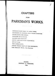 Chapters from Parkman's works by Francis Parkman