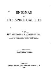 Cover of: Enigmas of the Spiritual Life
