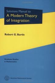 Cover of: Solution manual to A modern theory of integration