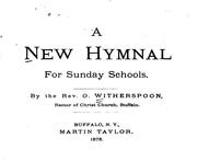 A New Hymnal for Sunday Schools by Orlando Witherspoon