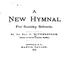 Cover of: A New Hymnal for Sunday Schools