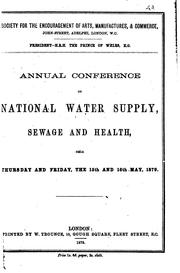 Cover of: Annual conference on national water supply, sewage and health ... 1879