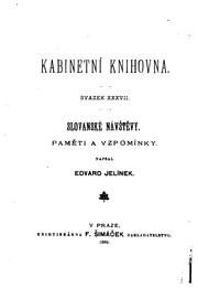 Cover of: Slovanské návštěvy: paměti a vzpomínky