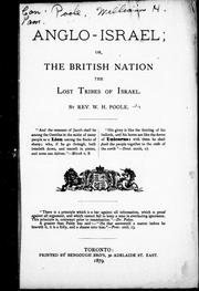 Cover of: Anglo-Israel, or, The British nation the lost tribes of Israel