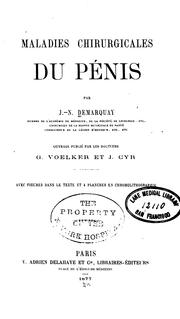 Cover of: Maladies chirurgicales du pénis