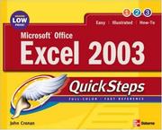 Cover of: Microsoft Office Excel 2003 QuickSteps (Quicksteps)