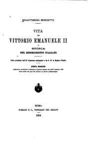 Cover of: Vita di Vittorio Emanuele II, o, Storia del risorgimento italiano