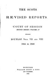 Cover of: The Scots Revised Reports: Court of Session, Second Series ...