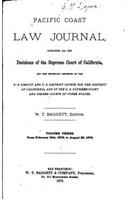 Cover of: Pacific Coast Law Journal