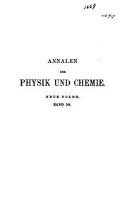 Cover of: Annalen der Physik by 