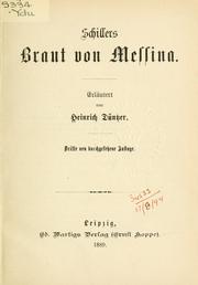 Cover of: Erläuterungen zu Schillers Werken. by Heinrich Düntzer