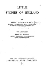 Cover of: Little Stories of England