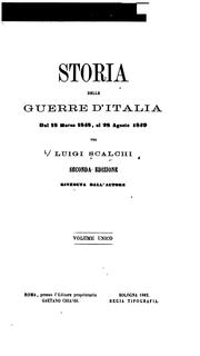 Cover of: Storia delle querre d'Italia dal 18 marzo 1848, al 28 agosto 1849: 2. ed., riv