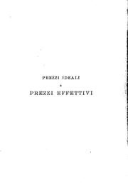Cover of: Prezzi ideali e prezzi effettivi: note di studio sul valore della moneta in ... by 
