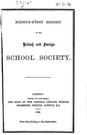 Cover of: Report of the British and Foreign School Society