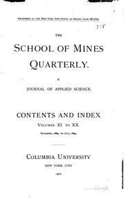 Cover of: The School of Mines Quarterly