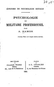 Cover of: Psychologie du militaire professionnel