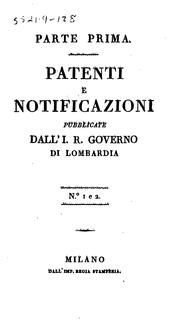 Cover of: Raccolta degli atti dei governi di Milano e di Venezia e delle disposizioni generali emanate ...