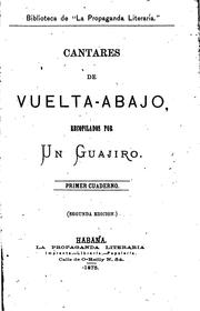 Cover of: Cantares de vuelta-abajo by 