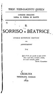 Il sorriso di Beatrice: studio estetico critico con annotazioni by Pier Giacinto Giozza