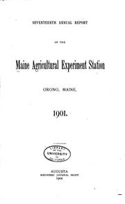 Cover of: Publications of the Maine Agricultural Experiment Station by 