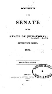 Cover of: Documents of the Senate of the State of New York by 