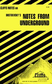 Cover of: Notes from underground: notes