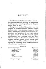 Cover of: Report of the Directors