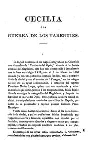 Cover of: Cecilia, ó, la guerra de los yareguíes: Leyenda histórica colombiana by 