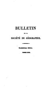 Cover of: Bulletin de la Société de géographie